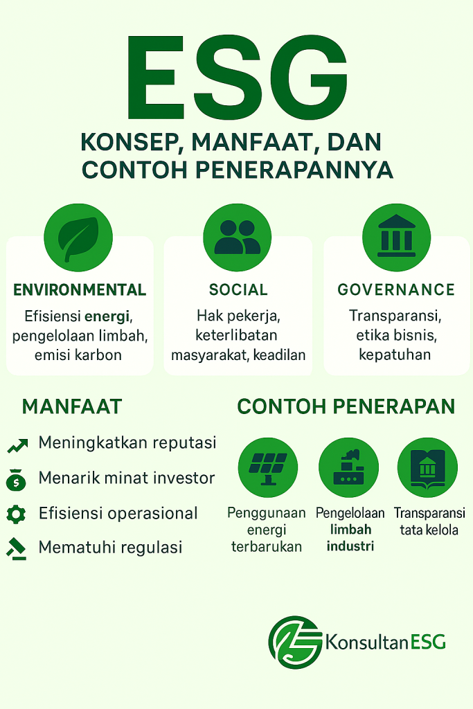 Konsep, Manfaat, dan Contoh Penerapannya ESG